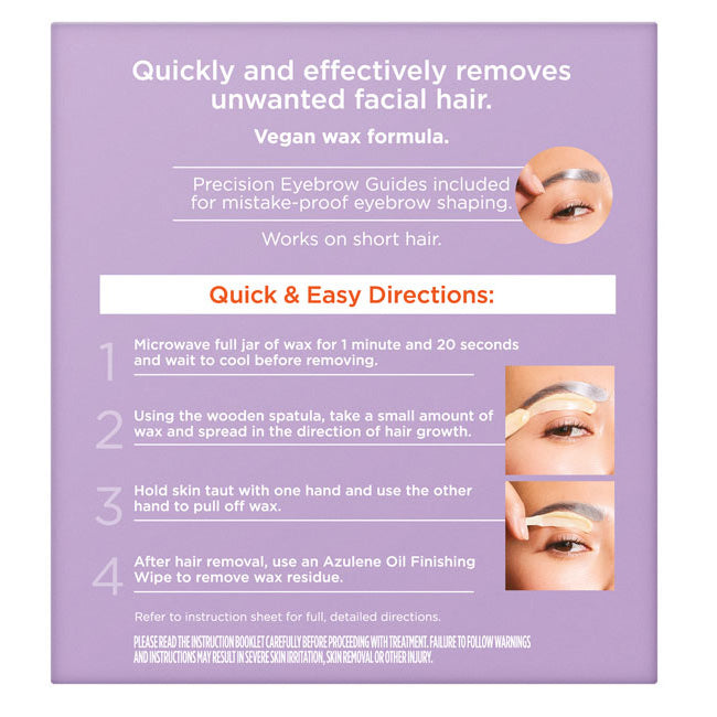 Stripless Wax for Face, Eyebrow, and Lip - US 5058